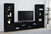 Orleans Furniture - Coaster - Jupiter 3-piece Entertainment Center 79-inch TV Stand Black - 736303-SET